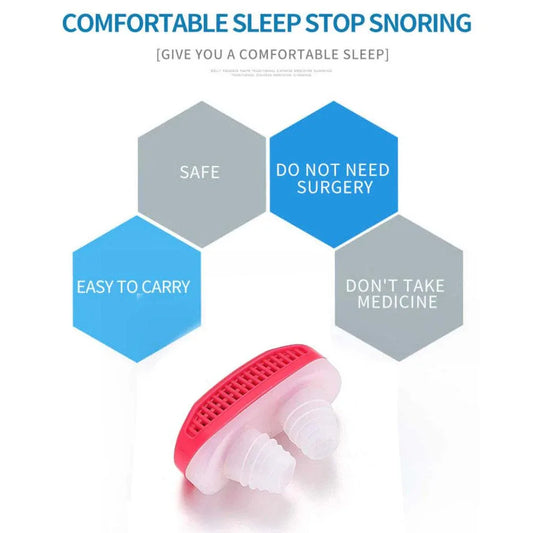 353 - 2 In 1 Anti Snoring And Air Purifier Nose Clip For Prevent Snoring And Comfortable Sleep - Zidbik