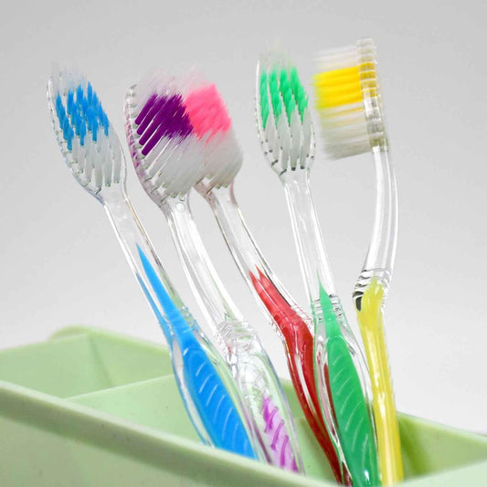 Premium Plastic Toothbrush - 1 Pc Mix Color for Effective Oral Care - Zidbik