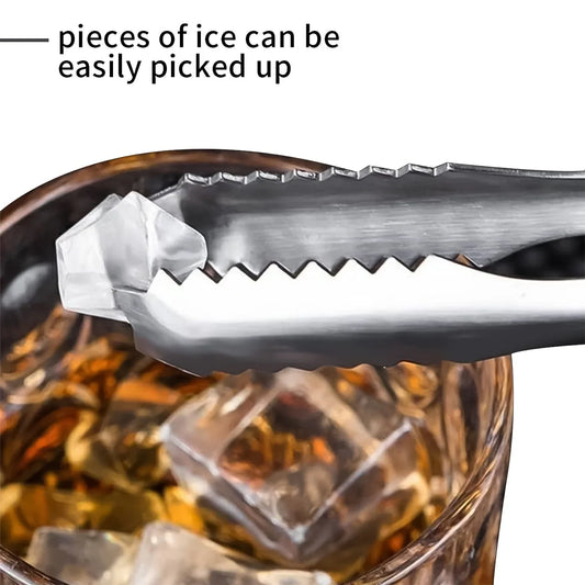Stainless Steel Tong For Lifting Ice Cubes Sugar Cubes Serving Tongs (13 Cm 1 Pc) - Zidbik
