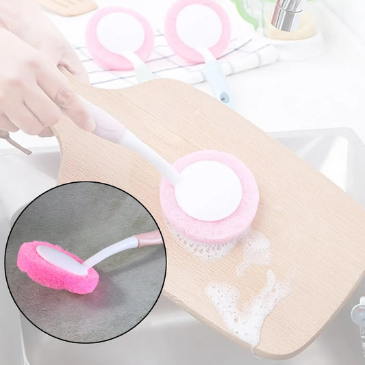 Long Handle Kitchen Dish Scrubber Brush (1 Pc) - Zidbik