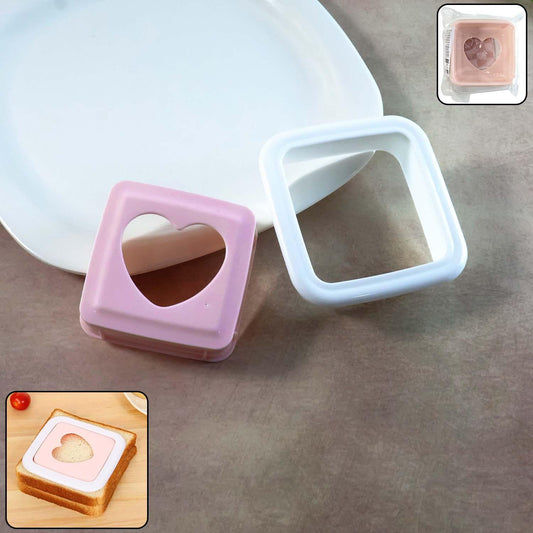 Heart Shape Sandwich Cutter Bread Press (1 Pc) - Zidbik
