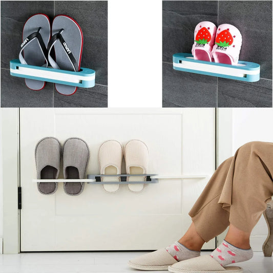 1122 Multifunction Folding Slippersshoes Hanger Organizer Rack - Zidbik