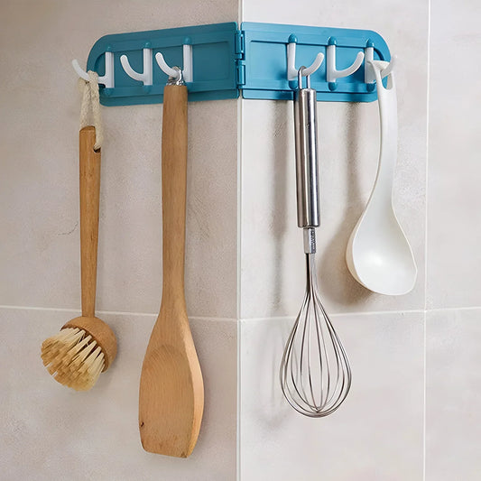 Foldable Rotating Wall-mounted Multipurpose Hook Rack (1 Pc) - Zidbik