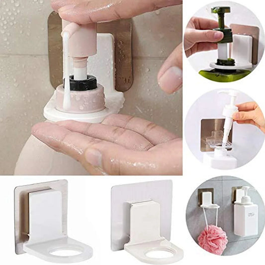 1158 Wall Mounted Self Sticky Hooks For Body Wash Shampoo Bottle Wall Storage Strong Adhesive Hook Power Plug Socket Hanger Holder Multi Color (1pc) - Zidbik