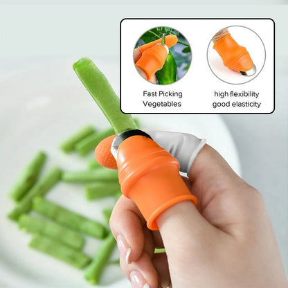 2662v 1 Pair V Thumb Cutter With Box Used In All Kinds Of Household And Official Kitchen Purposes For Peeling And Cutting Of Various Types Of Vegetables And Fruits Etc. - Zidbik