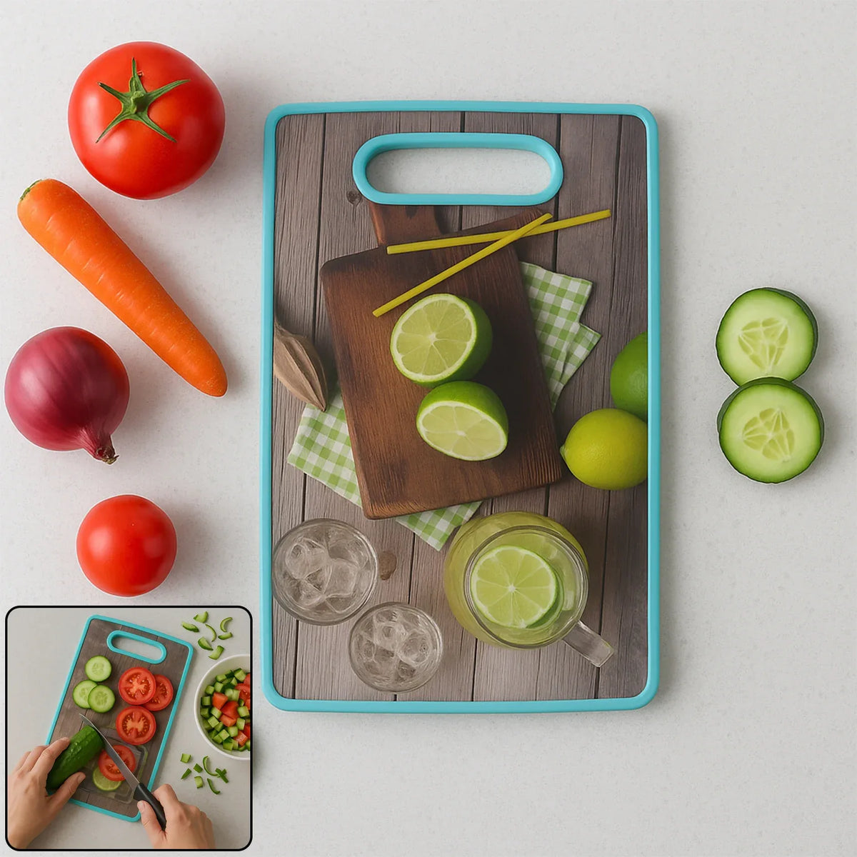Premium Multipurpose Cutting Board (1 Pc  36x23 Cm) - Zidbik