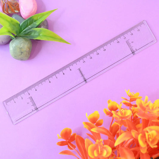 20 Cm Transparent Plastic Ruler (1 Pc) - Zidbik