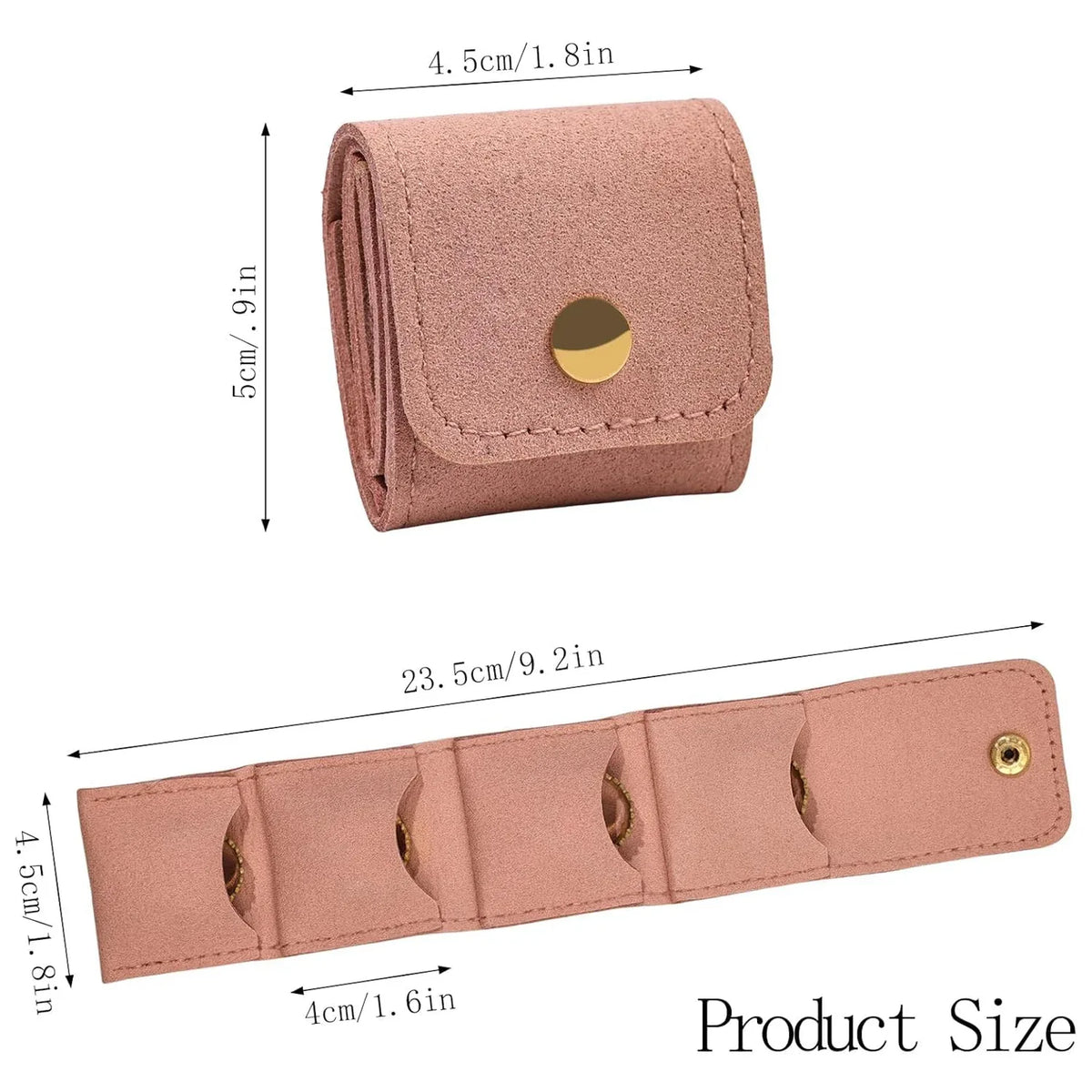 Compact Foldable Jewelry Storage Pouch Wallet (1 Pc) - Zidbik