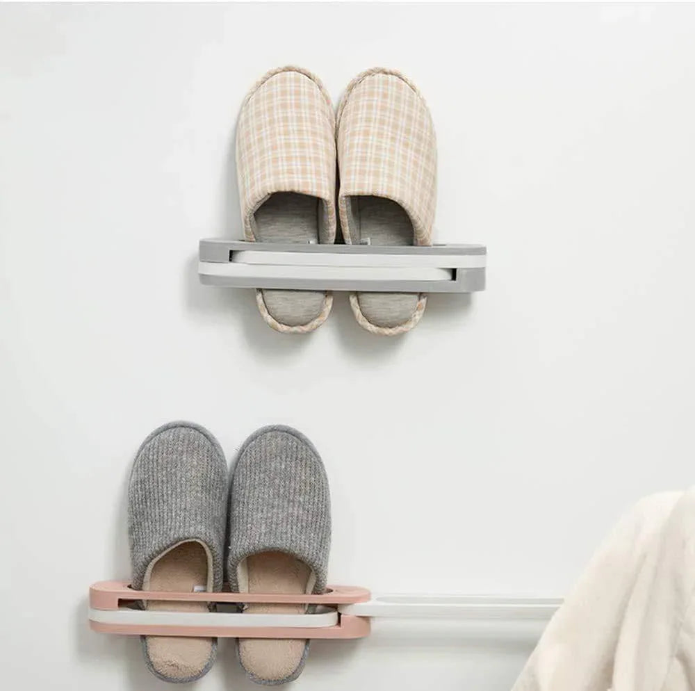 1122 Multifunction Folding Slippersshoes Hanger Organizer Rack - Zidbik