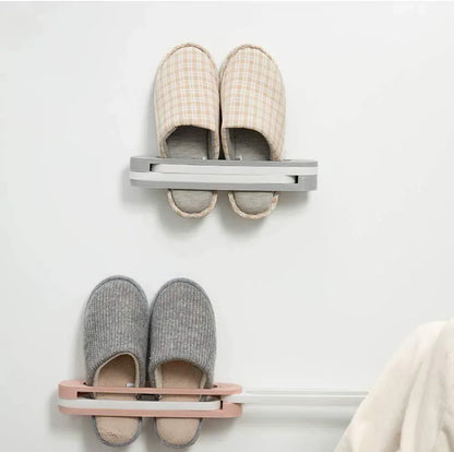 1122 Multifunction Folding Slippersshoes Hanger Organizer Rack - Zidbik