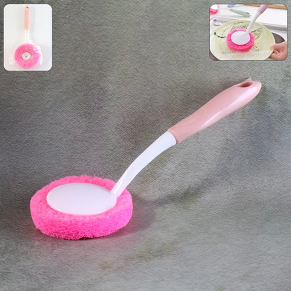 Long Handle Kitchen Dish Scrubber Brush (1 Pc) - Zidbik