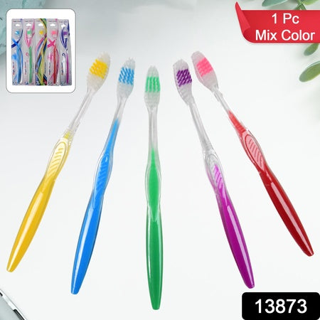 Premium Plastic Toothbrush - 1 Pc Mix Color for Effective Oral Care - Zidbik