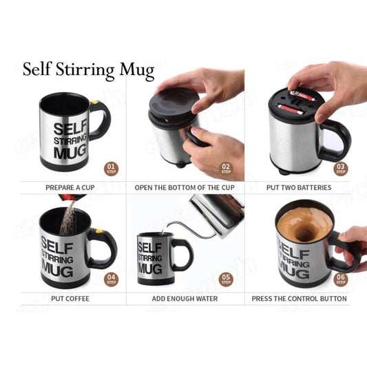 4791 Self Stirring Mug Used In All Kinds Of Household And Official Places For Serving Drinks Coffee And Types Of Beverages Etc. - Zidbik