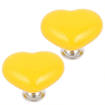 Multipurpose Cabinet Door Handle Drawer Heart-shaped Knob Pulls Toilet Press Button (1 Pc) - Zidbik