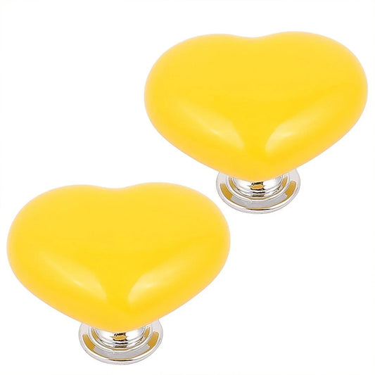 Multipurpose Cabinet Door Handle Drawer Heart-shaped Knob Pulls Toilet Press Button (1 Pc) - Zidbik