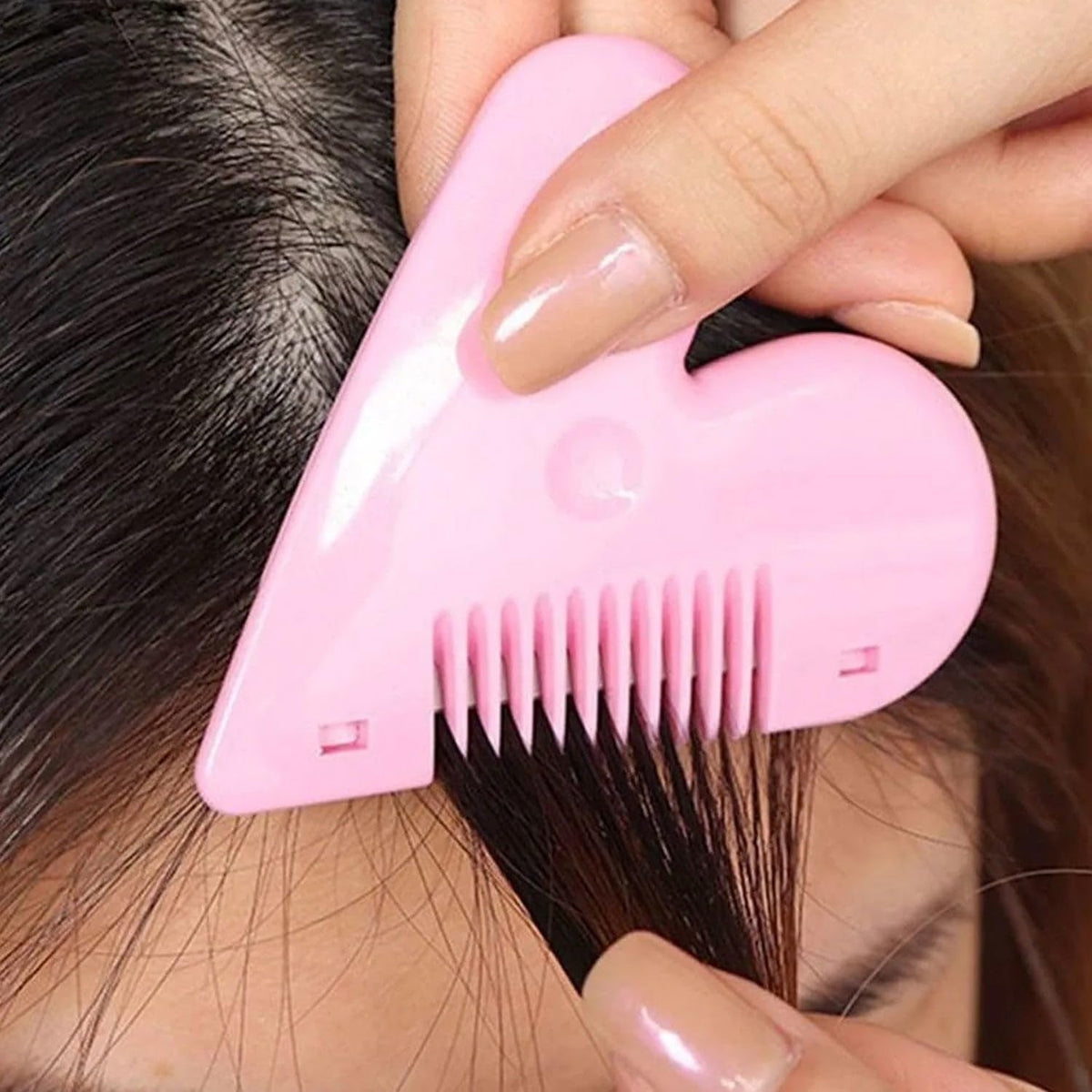 Heart Shape Hair Cutting Scissors - 1 Pc with Card Packing - Zidbik