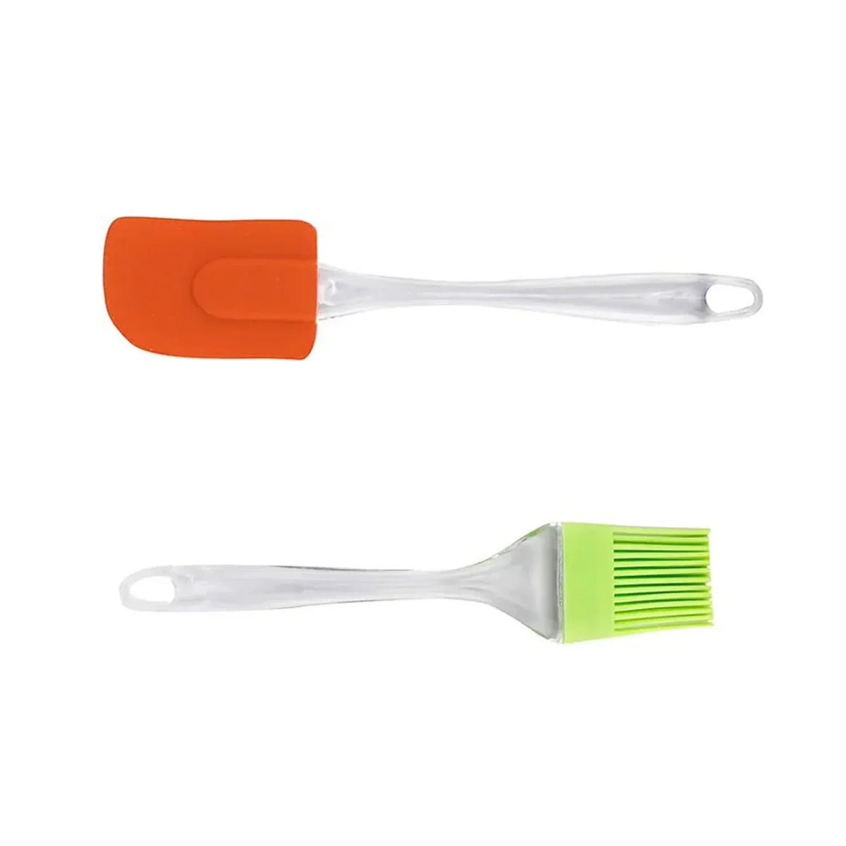 2825 2 In 1 Combo Of Big Brush Spatula Set For Pastry Cake Mixer Decorating Cooking Baking Grilling Tandoor Bakeware Combo Kitchen Tool Set - Zidbik