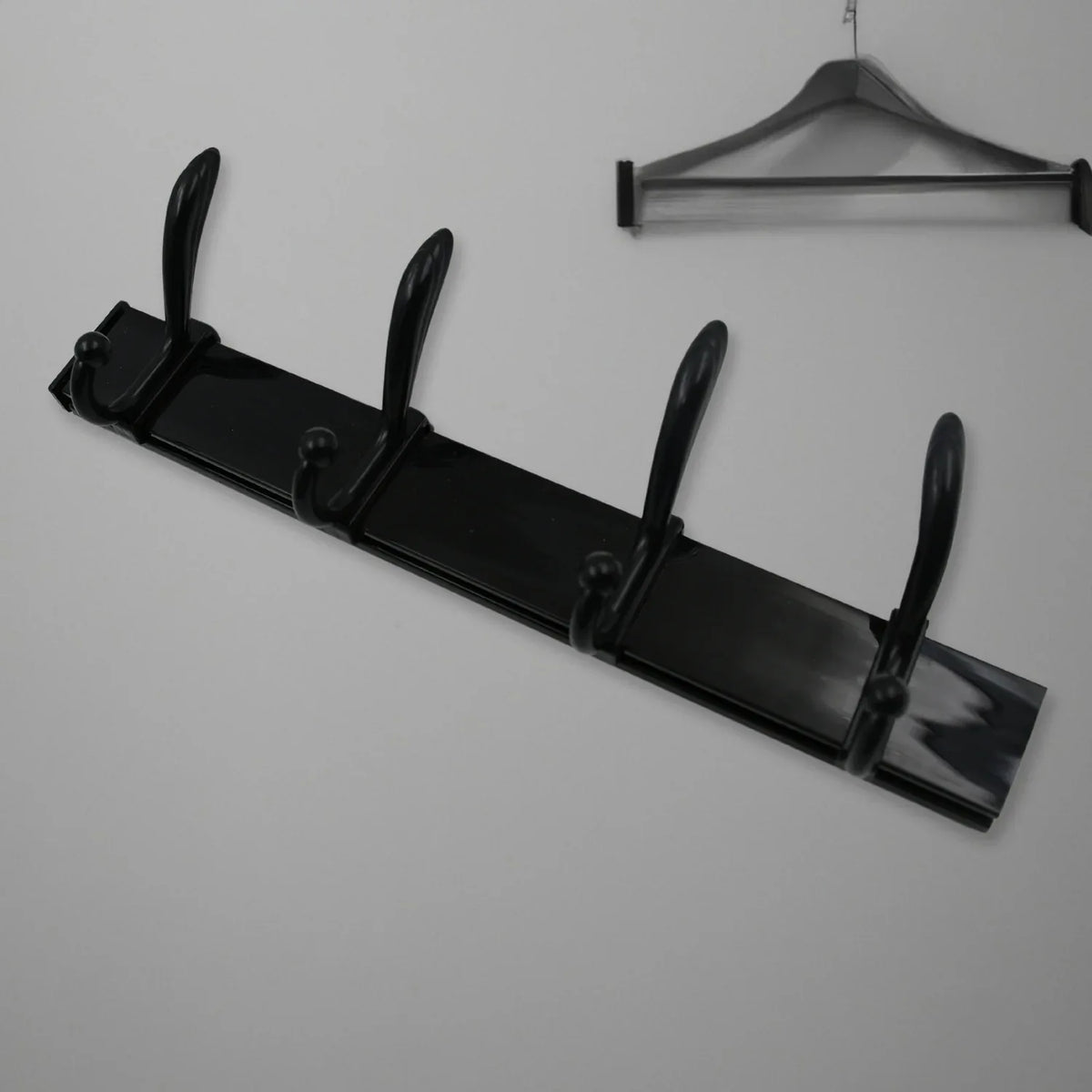 7570 Cloth Hanger Wall Door Hooks Rail For Hanging Clothes For Hanging Hook Rack Rail Extra Long Coat Hanger Wall Mount For Clothes Jacket Hats 6 Hook With Eco-friendly Liquid Adhesive Glue - Zidbik