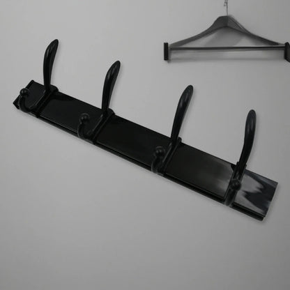 7570 Cloth Hanger Wall Door Hooks Rail For Hanging Clothes For Hanging Hook Rack Rail Extra Long Coat Hanger Wall Mount For Clothes Jacket Hats 6 Hook With Eco-friendly Liquid Adhesive Glue - Zidbik