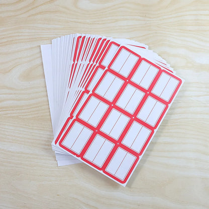 Writable Label Stickers 50 Sheets - Zidbik