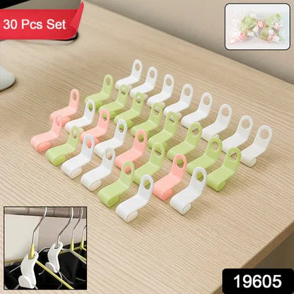 Multi-color Hanger Connector Hooks (30 Pc) - Zidbik