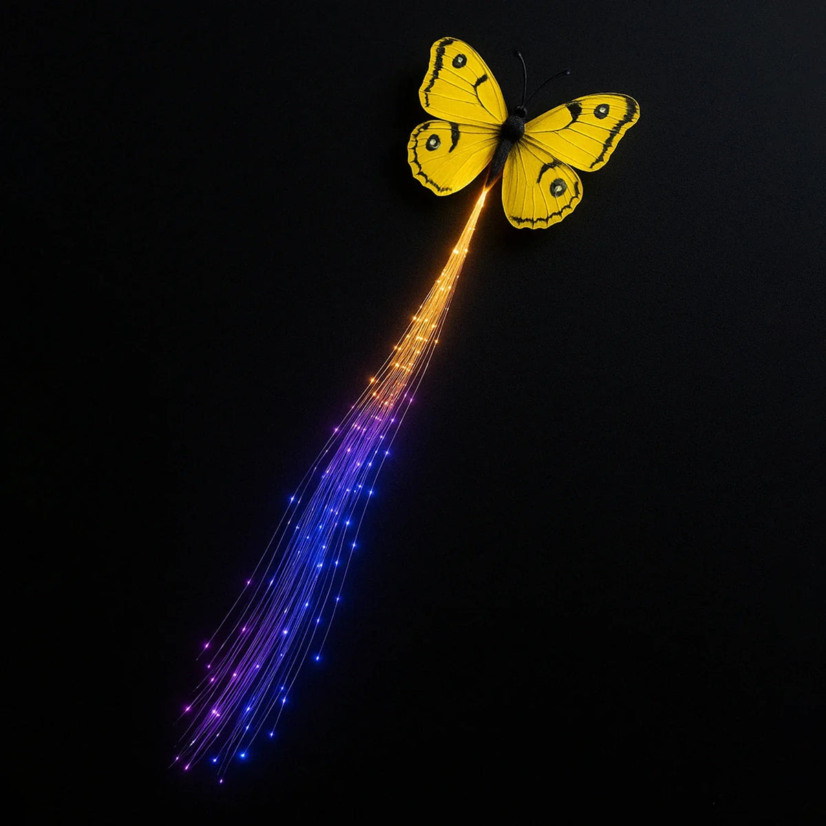 Led Butterfly Hair Braid Clip (Mix Color 1 Pc) - Zidbik
