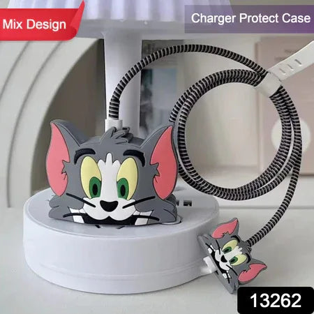 Cartoon Character Silicon Charger Case Cover For Ip 18-20w (Mix Design  1 Pc) - Zidbik