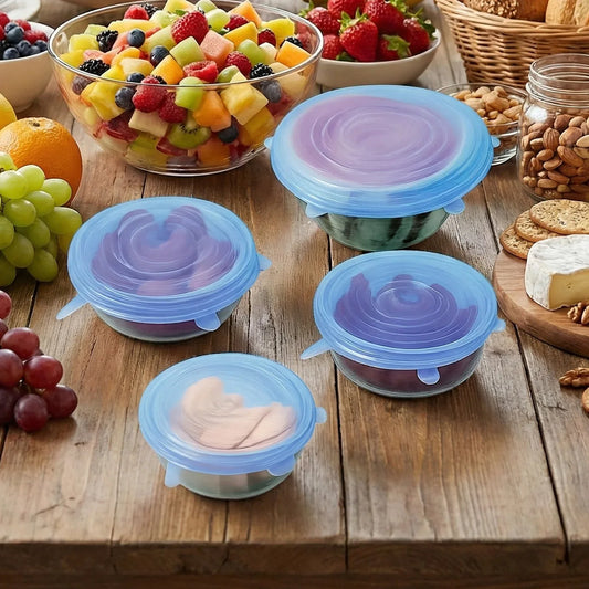 Reusable Silicone Stretch Lids 4 Piece Set - Zidbik
