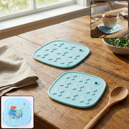Heat Resistant Multipurpose Cup Coaster Hot Pot Pad Set (2 Pc) - Zidbik