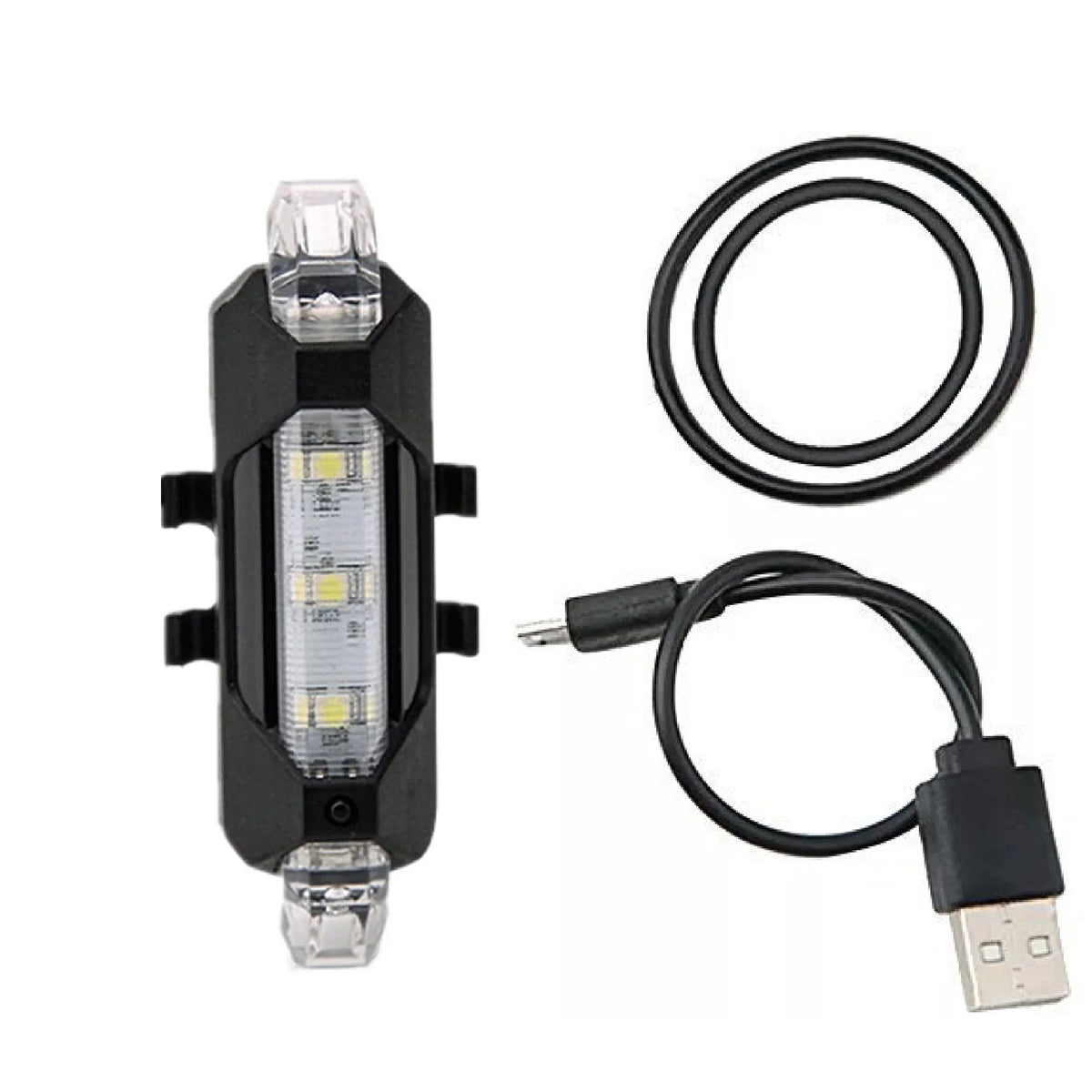 1560 Rechargeable Bicycle Front Waterproof Led Light (White) - Zidbik