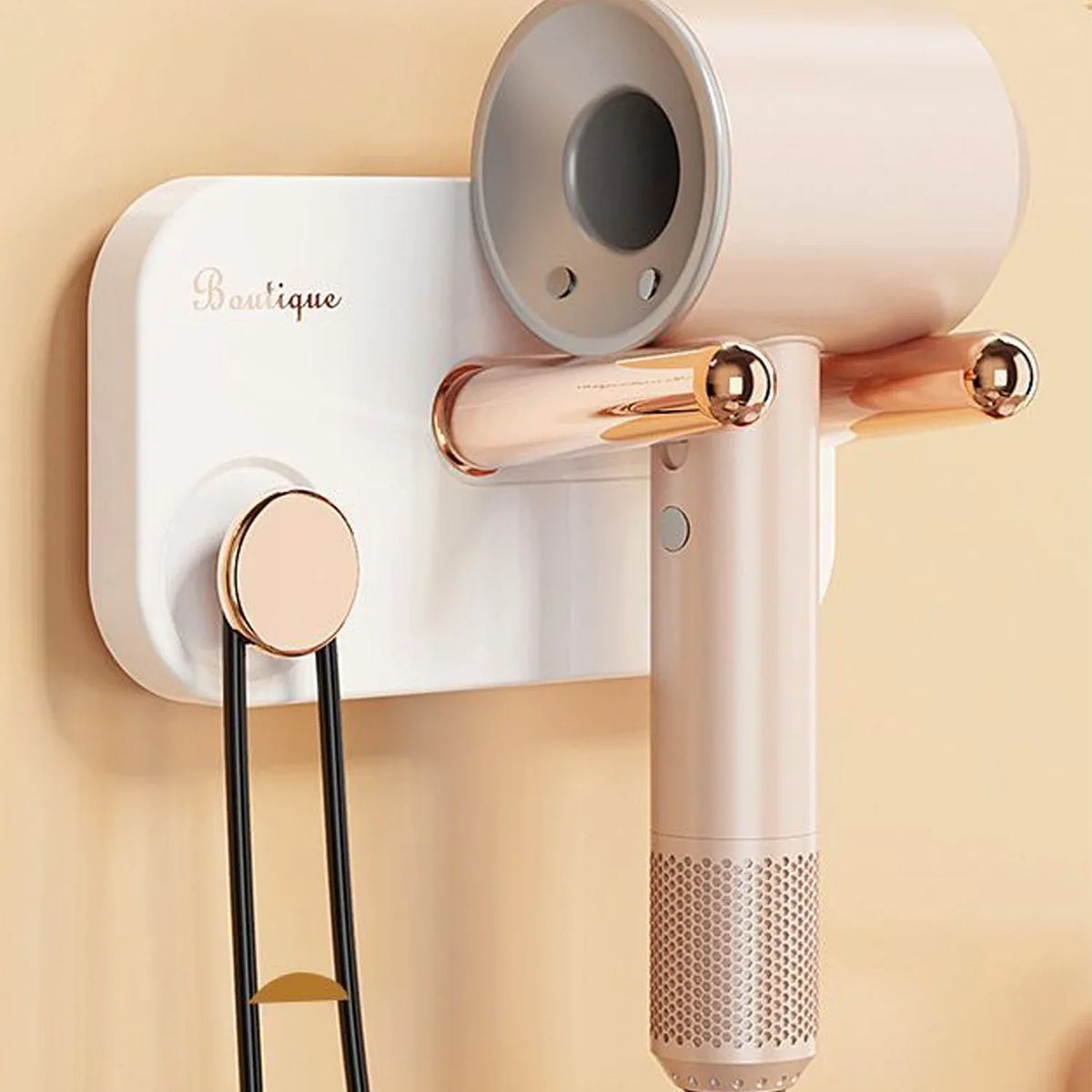 Hair Dryer Wall Mount Self Adhesive Hair Dryer Holder (1 Pc) - Zidbik