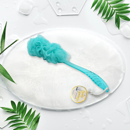 6702a Loofah Back Scrubber For Shower Long Handle Bath Sponge Shower Brush Soft Nylon Mesh Back Cleaner Washer Body Bath Brush For Women And Men Bathroom Shower Accessories (45 Cm) - Zidbik