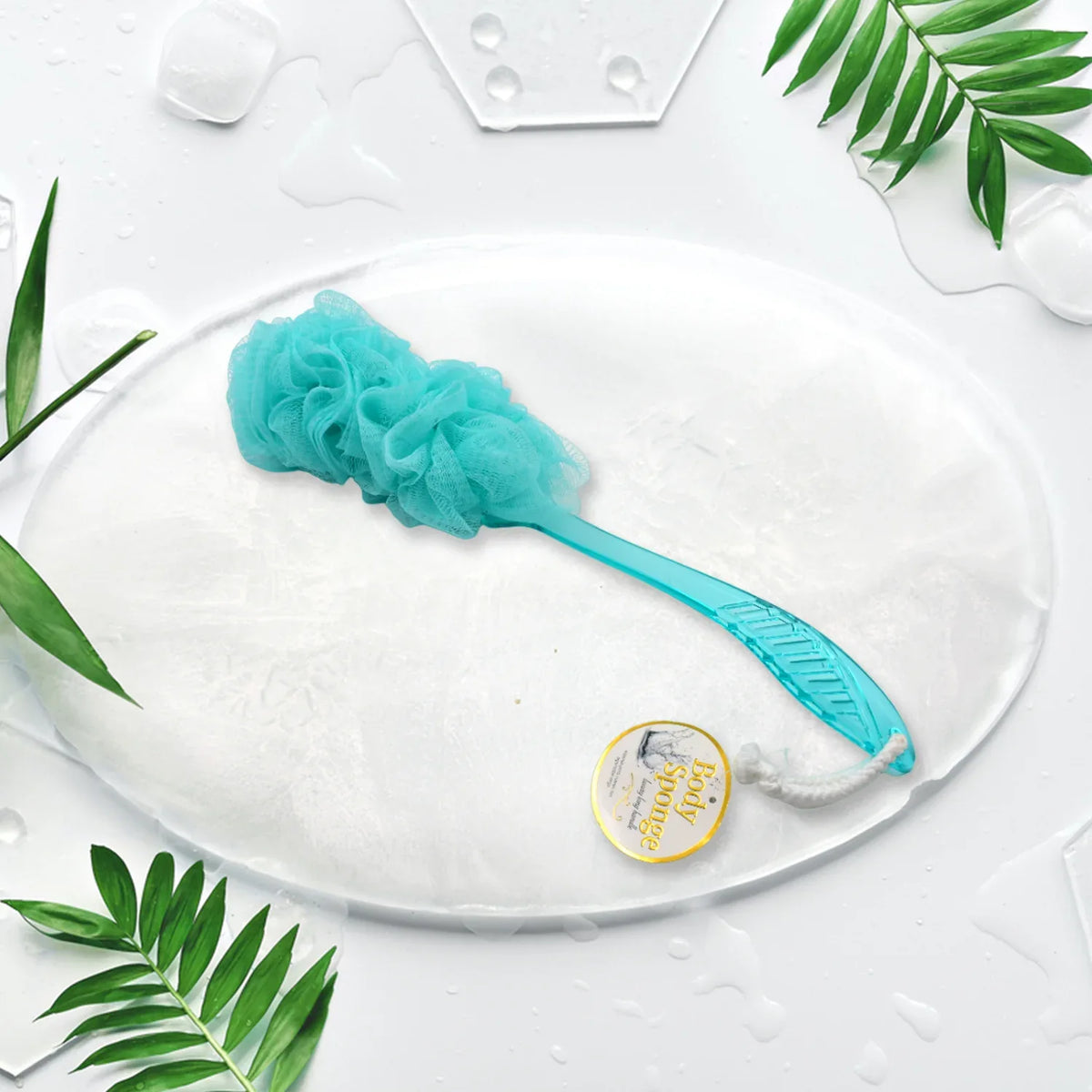 6702a Loofah Back Scrubber For Shower Long Handle Bath Sponge Shower Brush Soft Nylon Mesh Back Cleaner Washer Body Bath Brush For Women And Men Bathroom Shower Accessories (45 Cm) - Zidbik