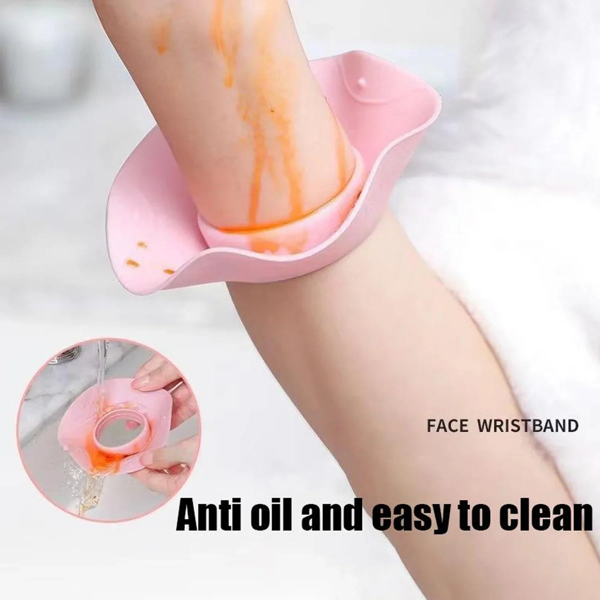 Silicone Wrist Water Stopper For Washing (2 Pc) - Zidbik