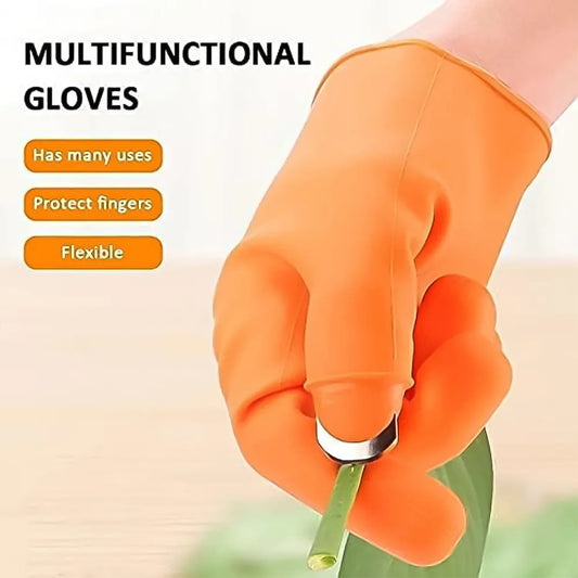 Gloves Silicone Thumb Knife Finger Protector Gears Cutting Vegetable Harvesting Knife - Zidbik