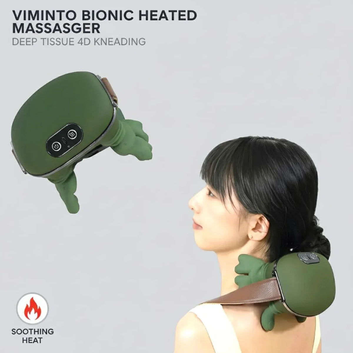 Long Rechargeable Kneading Neck Shoulder Massager - Zidbik