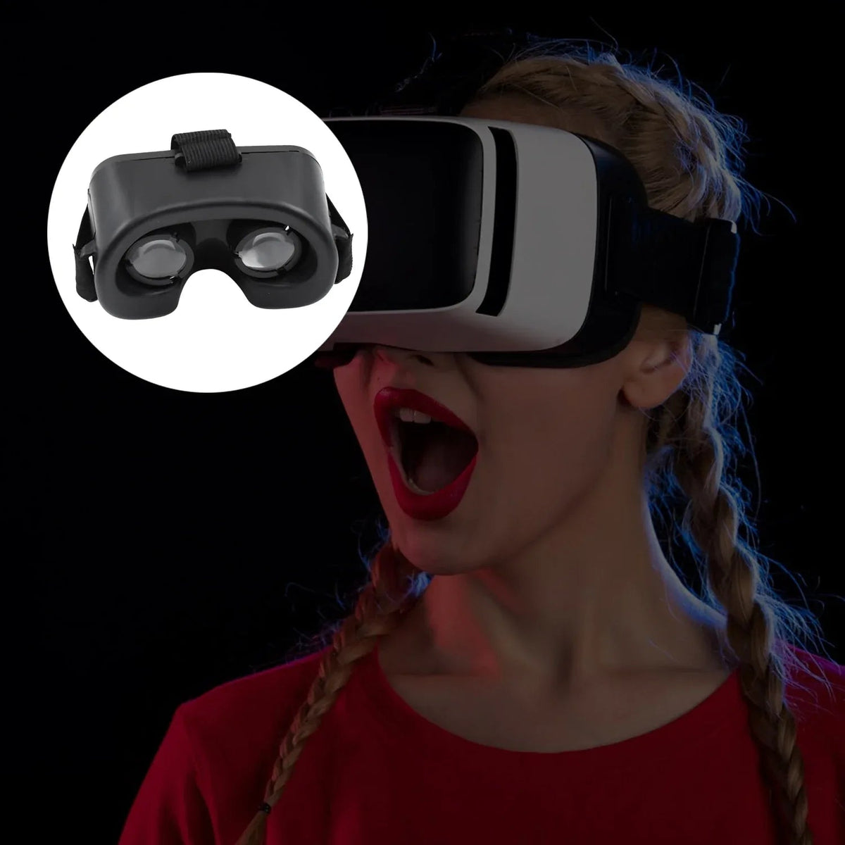 12838 3d Vr Glasses Virtual Reality Goggles Headset For All Smartphonevr Goggles-for 3d Vr Movies Video Games (1 Pc) - Zidbik
