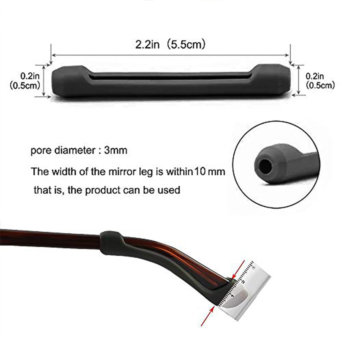 Eyeglass Anti Slip Ear Grip Soft Silicone Glasses Ear Hooks (1 Pair  Color May Be Vary) - Zidbik