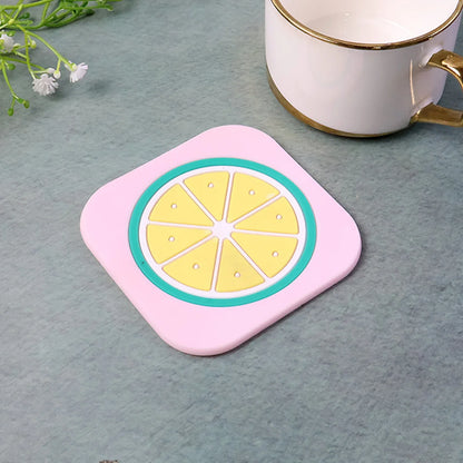 Premium Silicone Drink Coaster (1 Pc 88 Cm Mix Design) - Zidbik