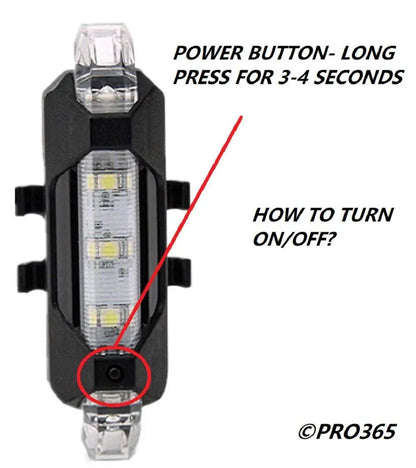 1560 Rechargeable Bicycle Front Waterproof Led Light (White) - Zidbik