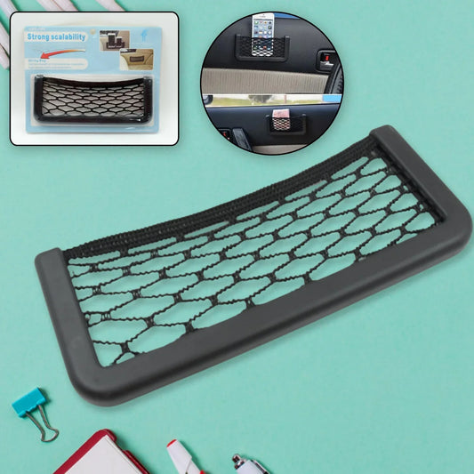 Car Storage Organize Car String Bag Car Seat Side Storage Net Bag Mesh Pocket Organizer Stick-on For Purse Bag Phone - Zidbik