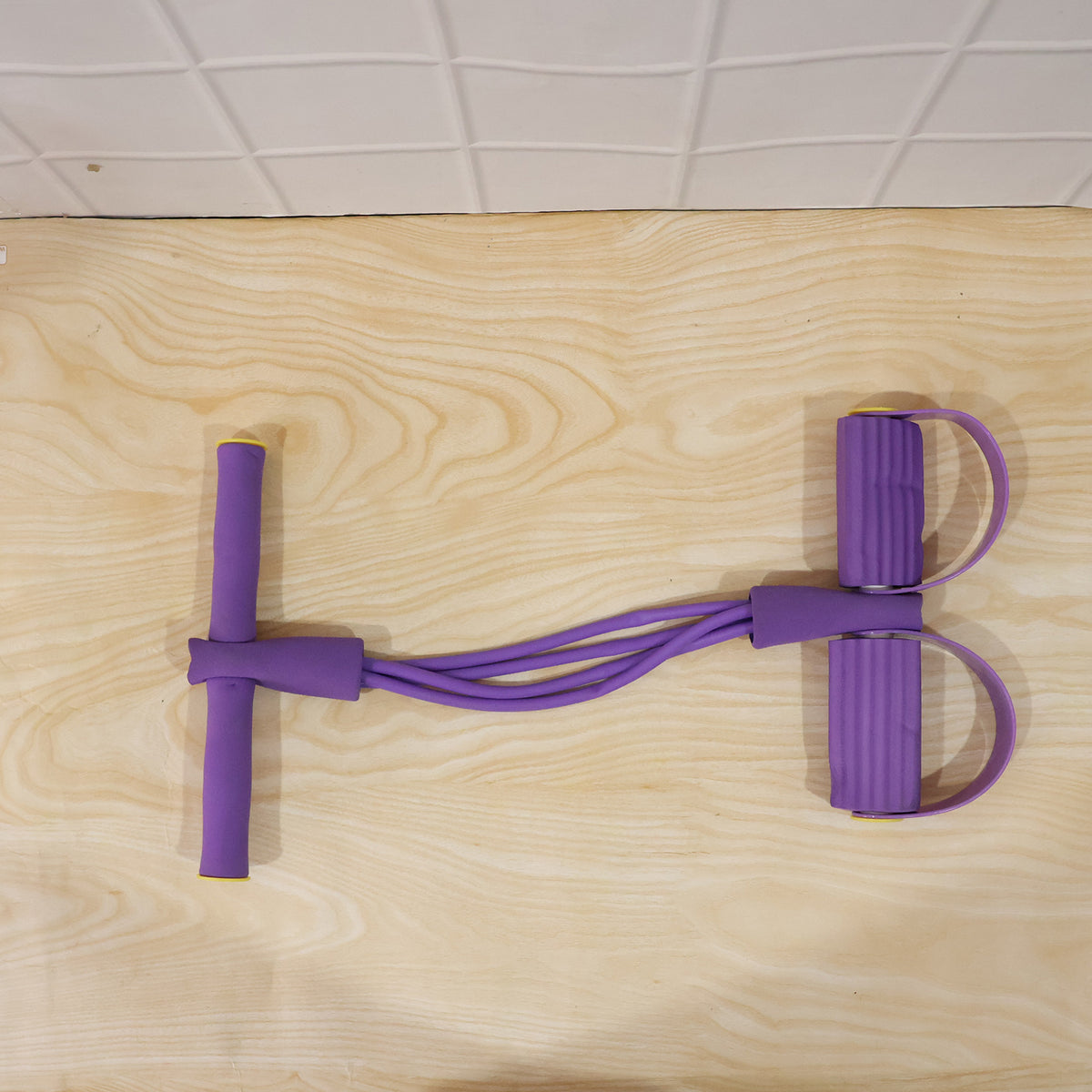 Portable Pull Rope Resistance Exerciser With Foot Pedal Support (1 Pc)