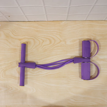 Portable Pull Rope Resistance Exerciser With Foot Pedal Support (1 Pc)