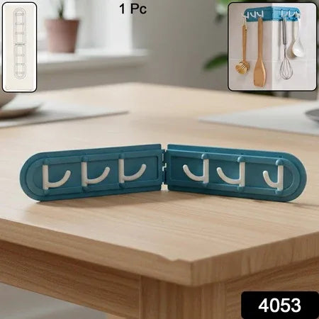 Foldable Rotating Wall-mounted Multipurpose Hook Rack (1 Pc) - Zidbik
