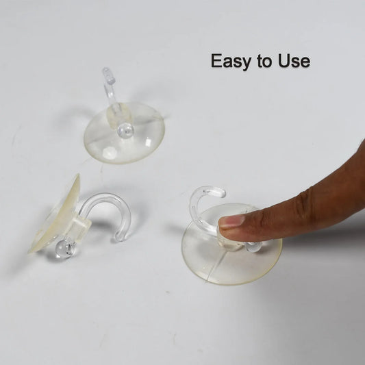 7487 Transparent Rubber Vacuum Sucker Hooks Hanger Strong Suction Cup Bathroom Kitchen Window Wall Accessorie. - Zidbik