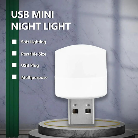 6293 Usb Led Lamp Night Light Plug In Small Led Nightlight Mini Portable For Pc And Laptop. - Zidbik