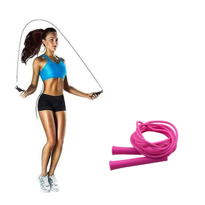 0648 3m Plastic Adjustable Wire Skipping Skip High Speed Jump Rope Cross Fit Fitness Equipment Exercise Workout - Zidbik