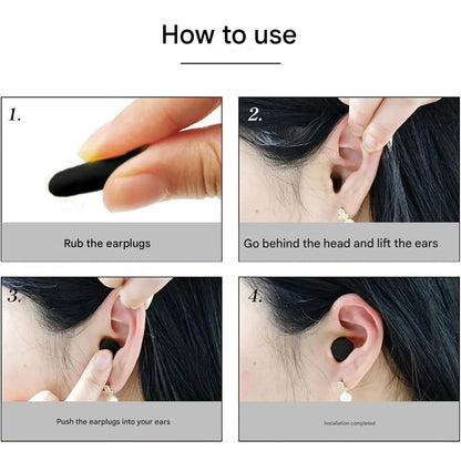 Soft Noise Reduction Ear Plugs (1 Pair) - Zidbik
