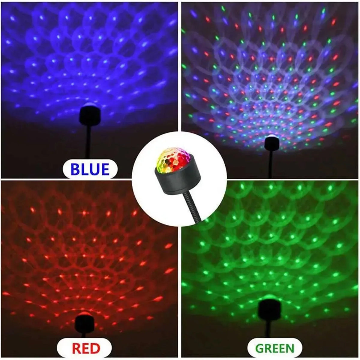 7397 Usb Star Night Light Projector And Mini Disco Ball Light Adjustable Auto Roof Interior Car Ceiling Lights Flexible Atmosphere Strobe Light Decorations For Bedroom Car Party Ceiling - Zidbik