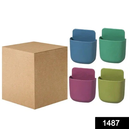 1487 Wall Mounted Storage Case With Mobile Phone Charging Holder - Zidbik